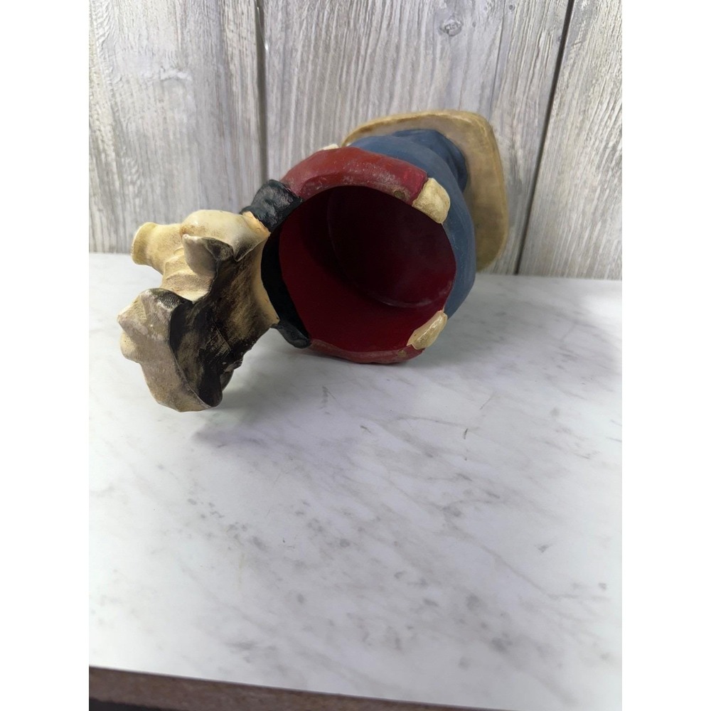 Vintage Style Chef Pig Figurine Toothpick Holder Resin Kitchen Decor Red Blue - Picture 7 of 9
